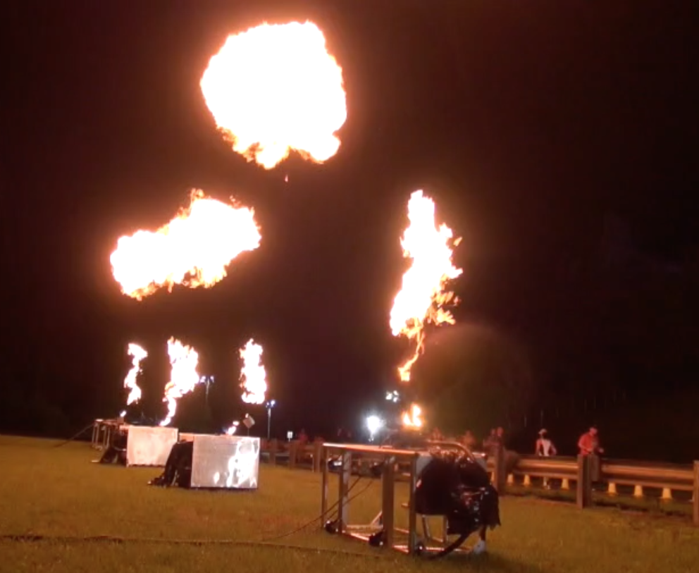 drangonfly propane flame cannons effect flame 